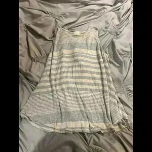 Altar'd State Women's Navy Hi Low Tank Top Size Sm Stripe Tank